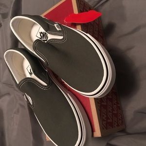 Grey vans slip on size 8 women’s